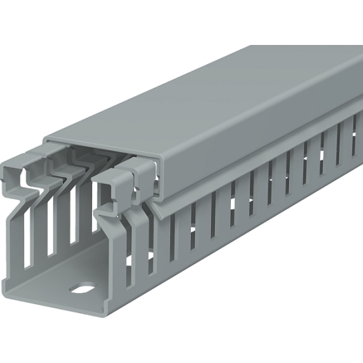 Verdrahtungskanal 30x25x2000, PVC, steingrau, RAL 7030