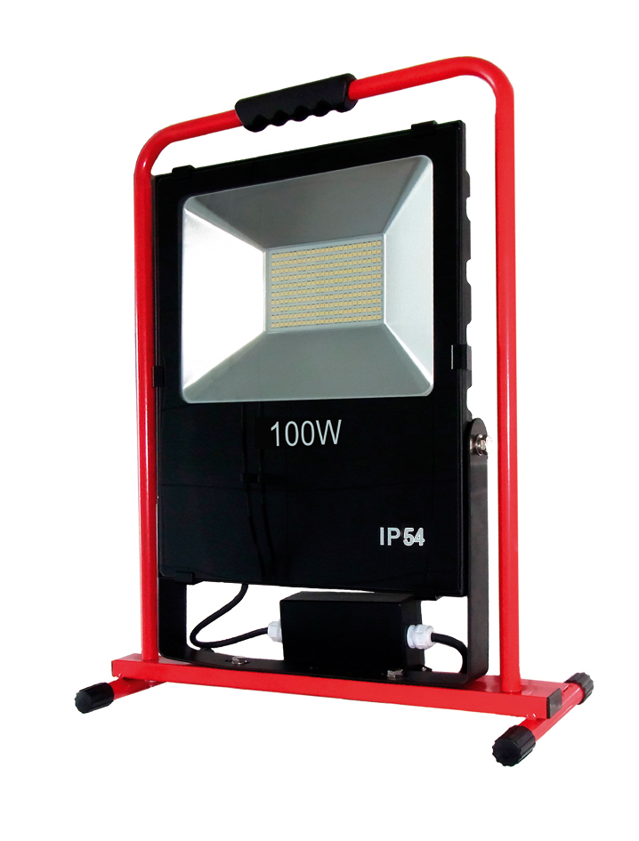 Mobiler Premium LED Strahler 100W IP54 Zuleitung