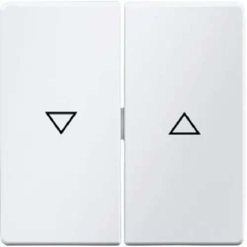 Wippe für Schalter und Taster 2-fach mit Symbol "Pfeil" Q.1/Q.3 polarweiß-samt