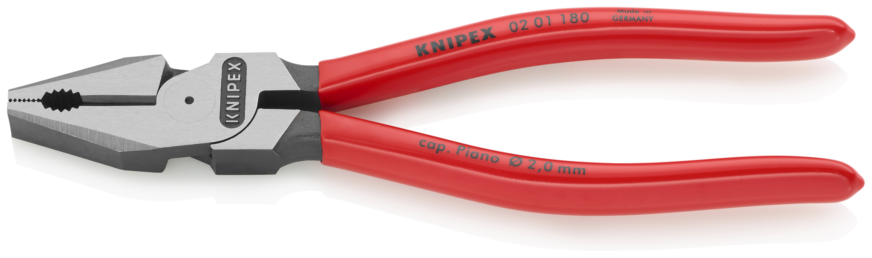 KNIPEX 02 01 180 SB Kraft-Kombizange schwarz atramentiert 18