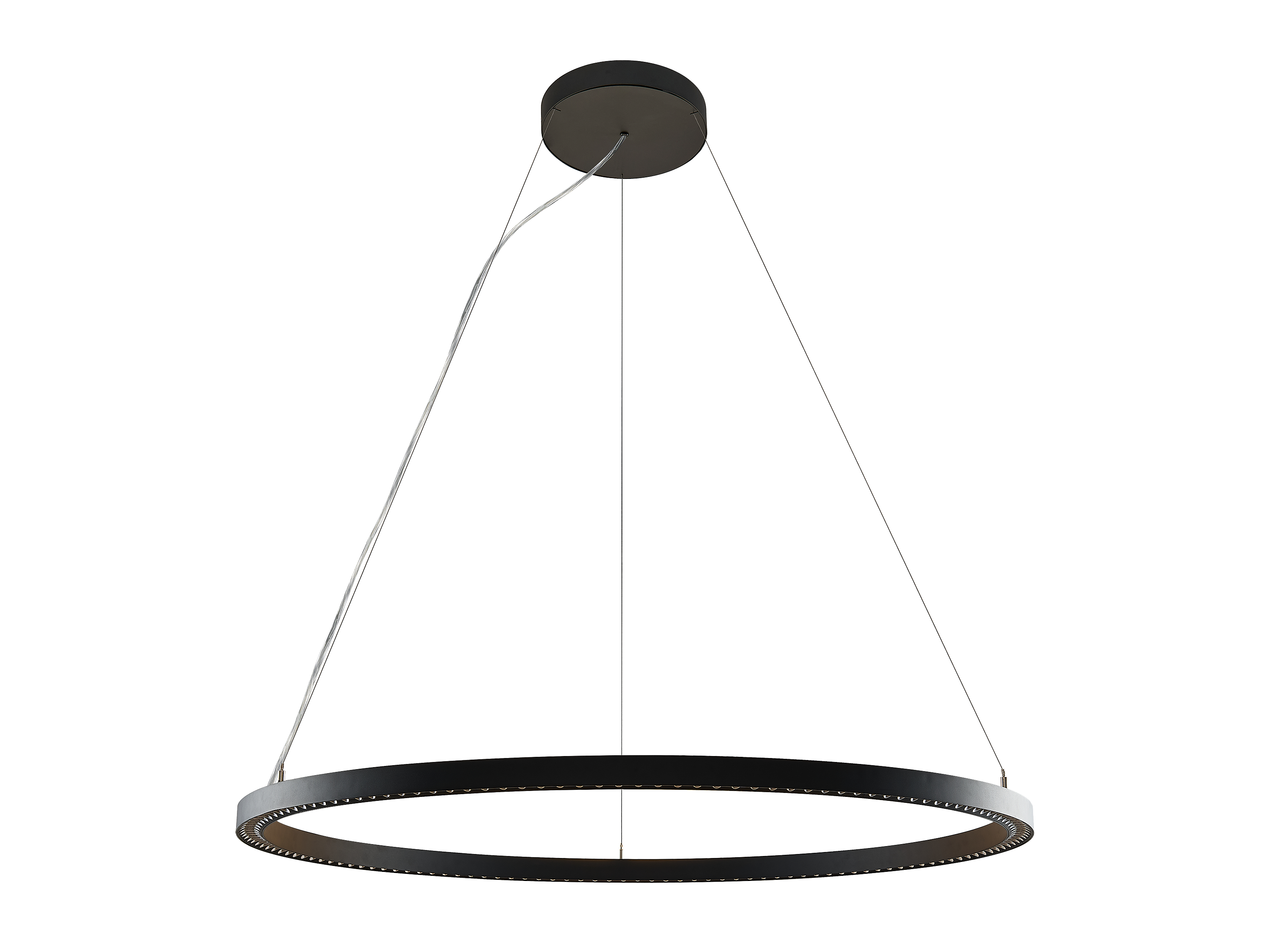 LED Hängeleuchte aus Aluminium, dimmbar, 58 W, 1.205 x 38 mm, schwarz