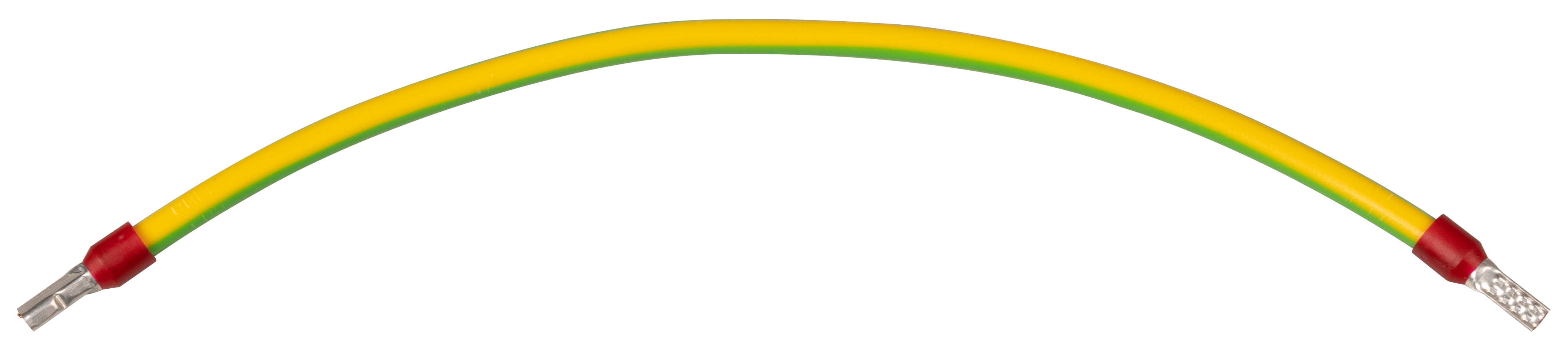 Verdrahtungsbrücke 10 mm² grün/gelb 280 mm beidseitig mit 12 mm isolierter Aderendhülse