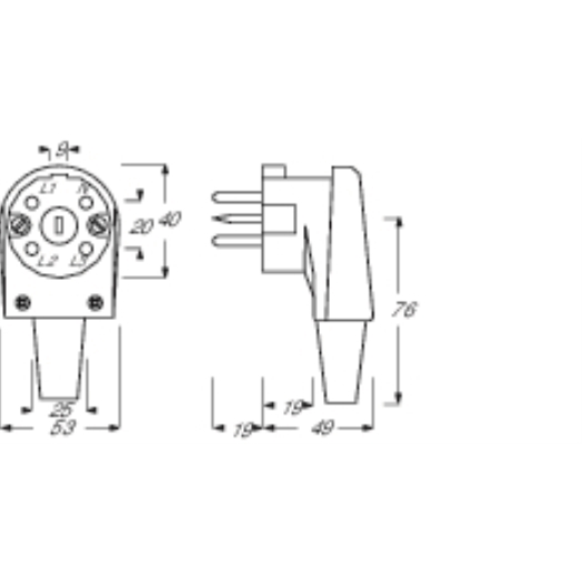 Winkelstecker Winkelstecker, 25 A 2365 SWLW