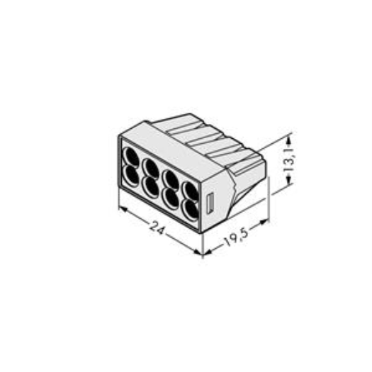 Verbindungsdosenklemme 8-Leiter-Klemme für Anwendungen Exe II geeignet 2.5 mm² lichtgrau