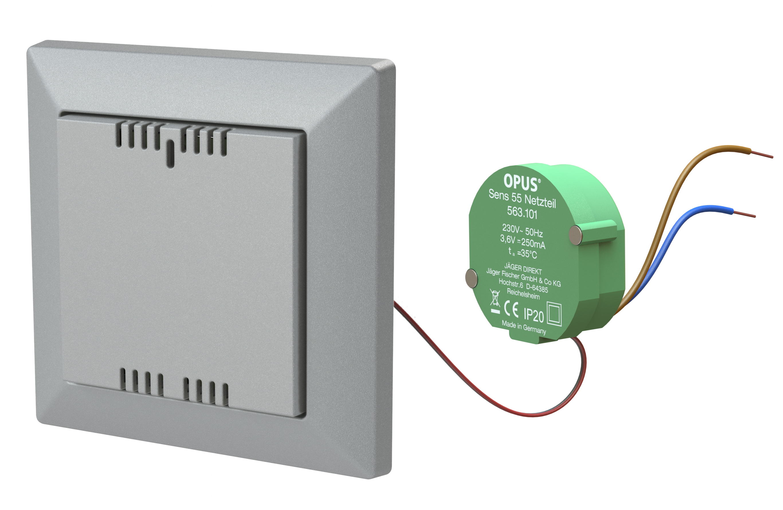 SENS Temperatur-/Feuchtesensor mit Netzteil OPUS 55