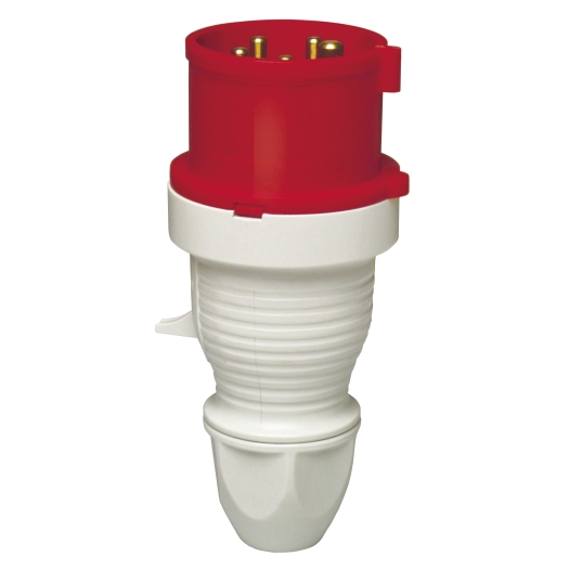 CEE-Stecker IP44, 5-polig, 400 V, 6 h 32 A, rot, schraublos