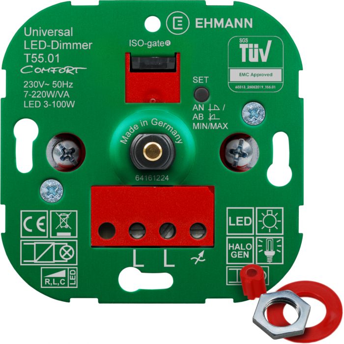 Universal LED Unterputz-Dimmer Comfort T55.01