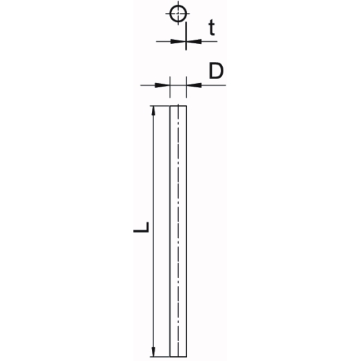 Aluminiumrohr ohne Gewinde ø32, 3000mm, Alu