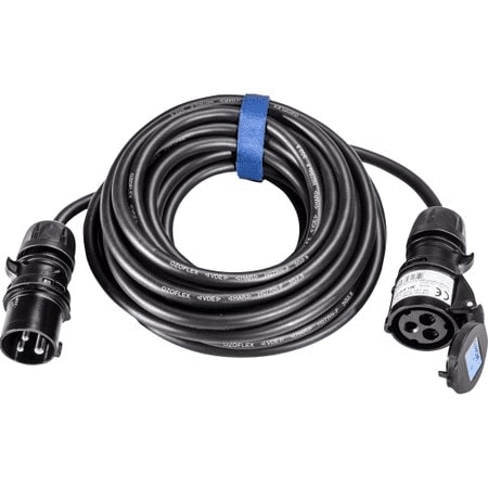 CEE-Verlängerung 16 A H07RN-F 3 G 2,5 mm², 25 m, schwarz  SiRoX