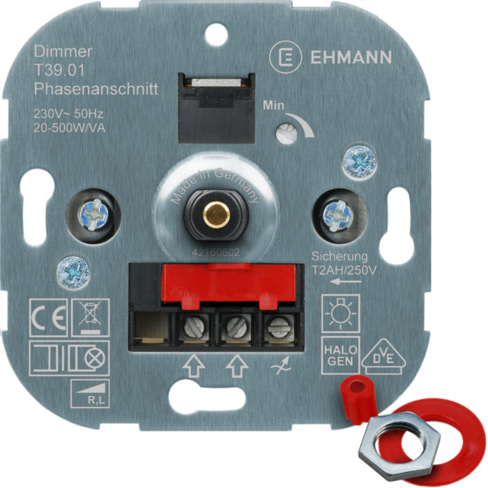 Unterputz-Dimmer T39.01, Phasenanschitt