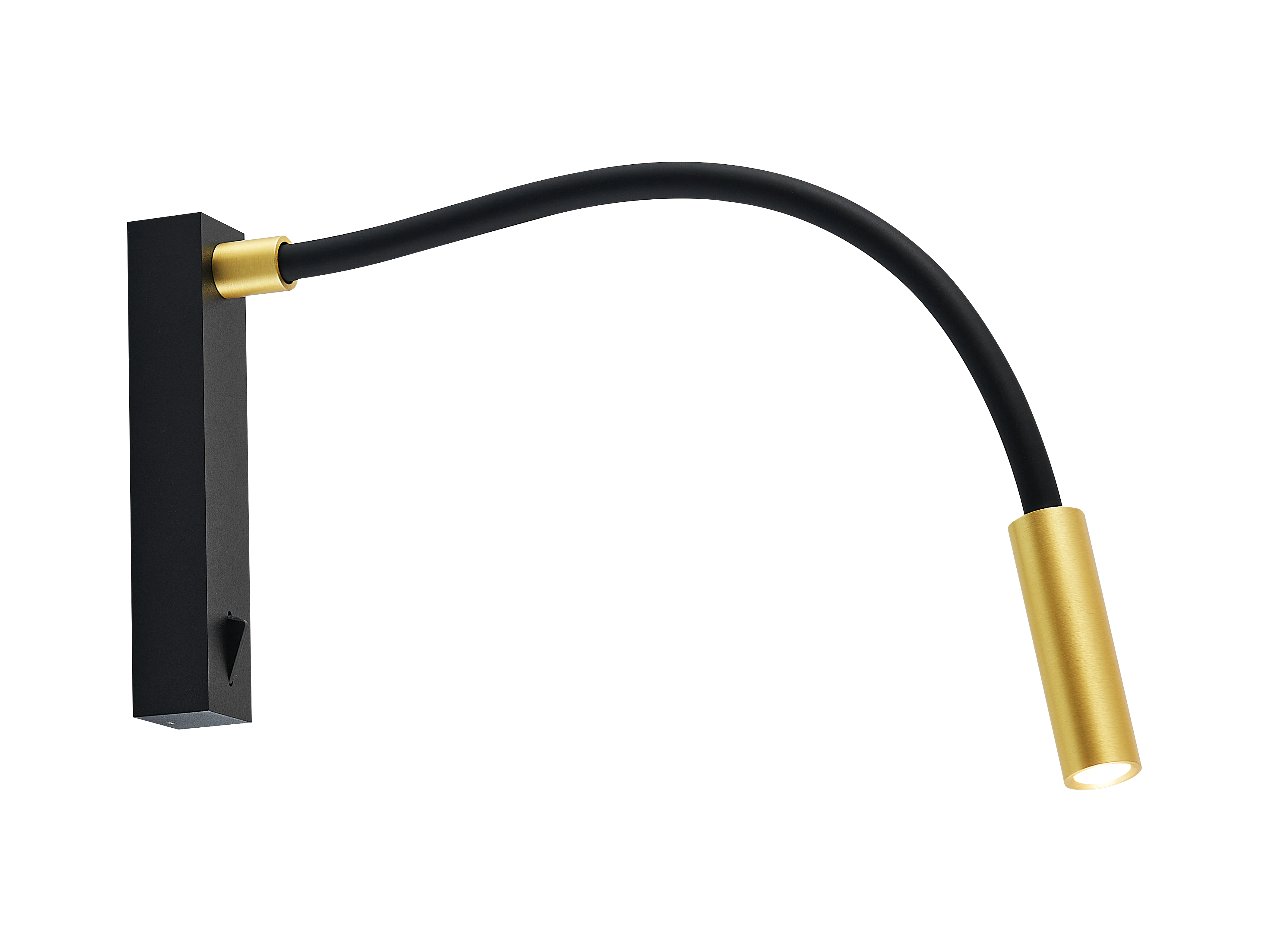 LED-Wandaufbauleuchte aus Aluminium, Leselicht, dimmbar, 6,5 W, schwarz, gold