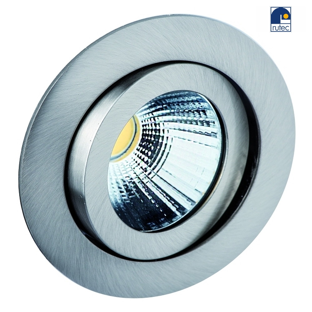 Downlight, rund, 8 W, 694 lm, schwenkbar, 68 mm, eisen gebürstet