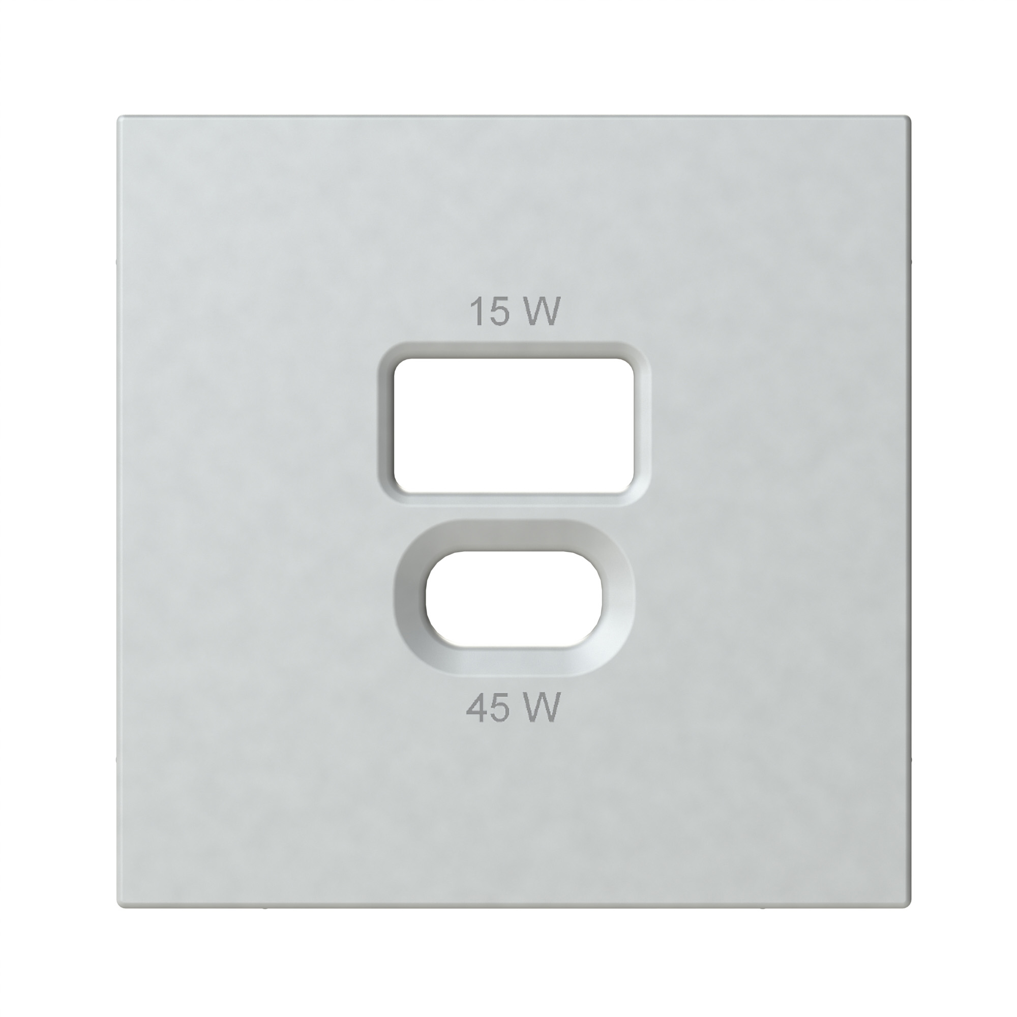 Abdeckplatte für USB-A/C Steckdose 45/15 W alu-silber-seidenglanz OPUS 55