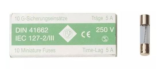 G-Schmelzeinsätze träge, 5 x 20 mm 1,0 A