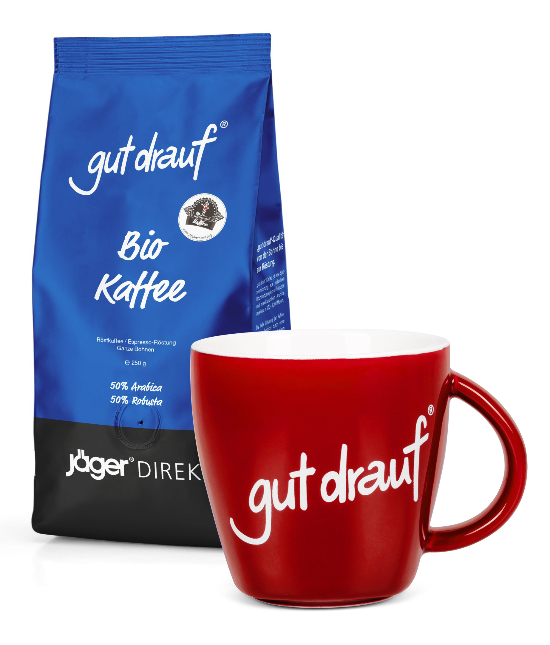 gut drauf Paket Kaffee und Tasse