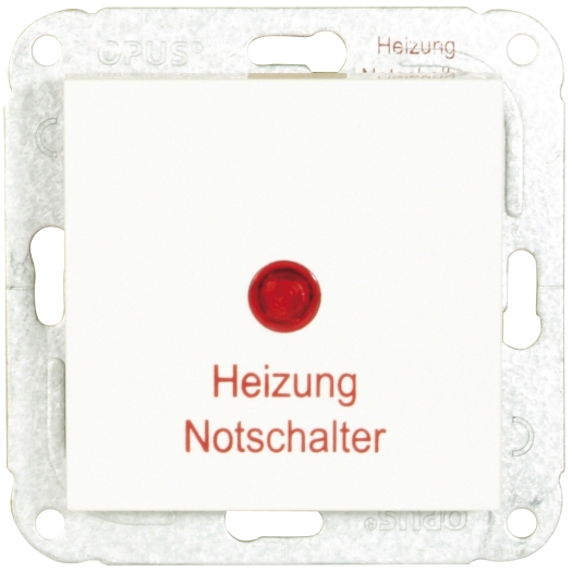 Heizung Notschalter 2-polig polarweiß OPUS 55