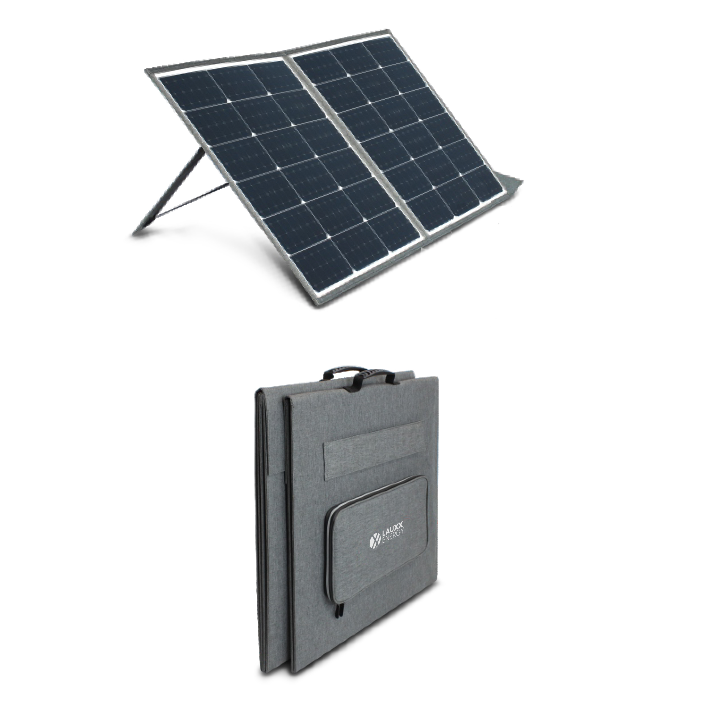 Mobiles Solarmodul mit Standfuß, 100 W, monokristallin, faltbar, 2,7 kg