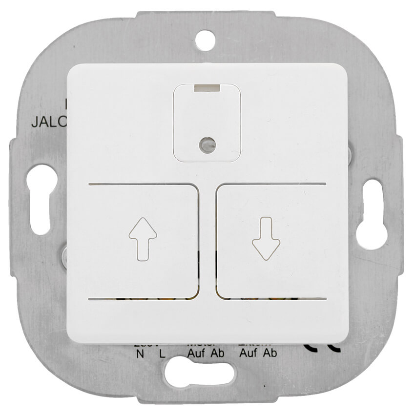 Elektronischer Jalousieschalter, Wochenautomatik, programmierbar, Einbaugerät, reinweiß