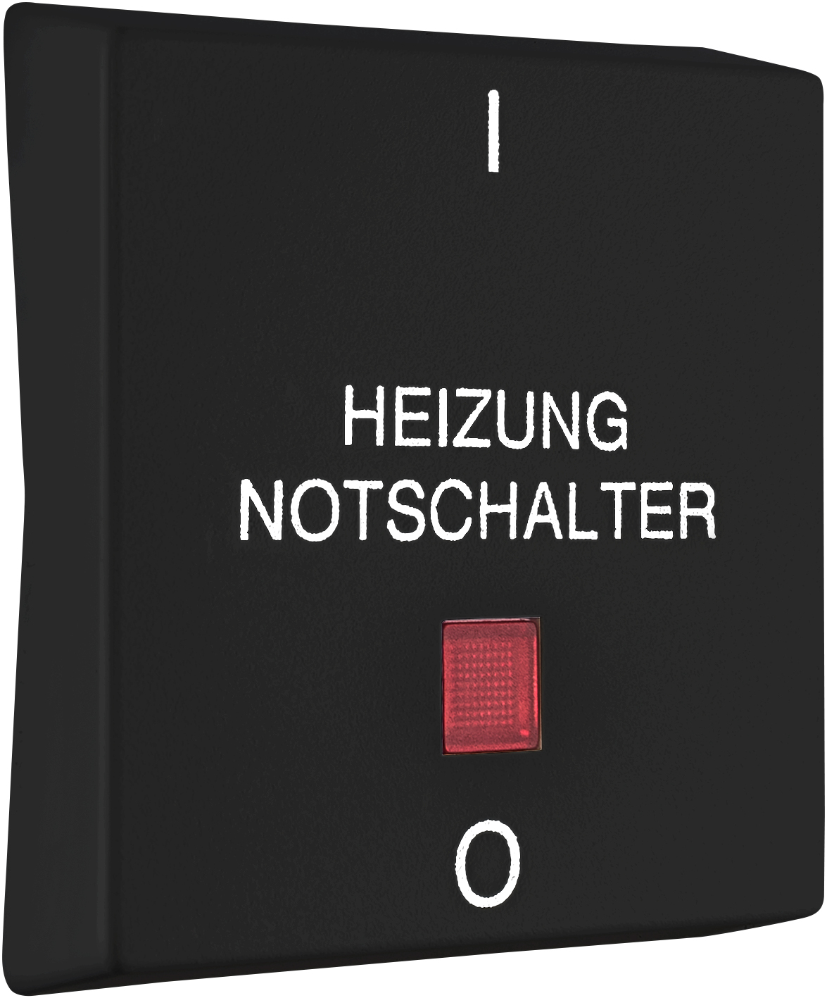 RESIST Flächenwippe Heizung Notschalter "l-0" schwarz OPUS