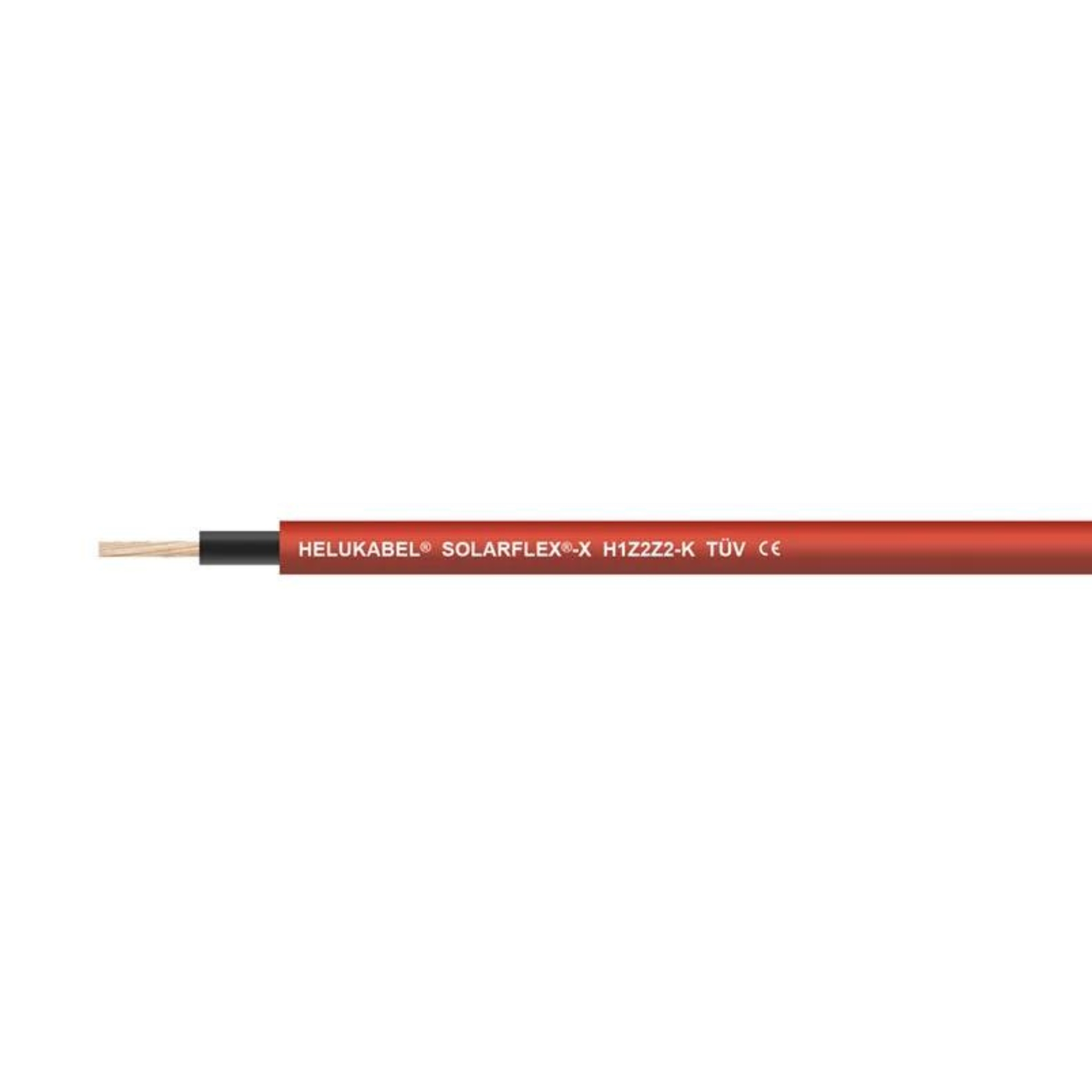 PV-Kabel SOLARFLEX-X H1Z2Z2-K, 1 x 4 mm², Meterware, rot