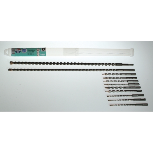 11-teiliges Elektriker-Hammerbohrer-Set SDS-plus