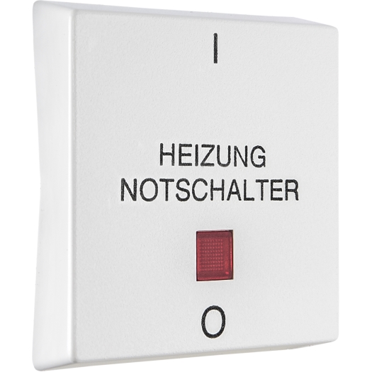 RESIST Flächenwippe Heizung Notschalter "l-0" reinweiß OPUS