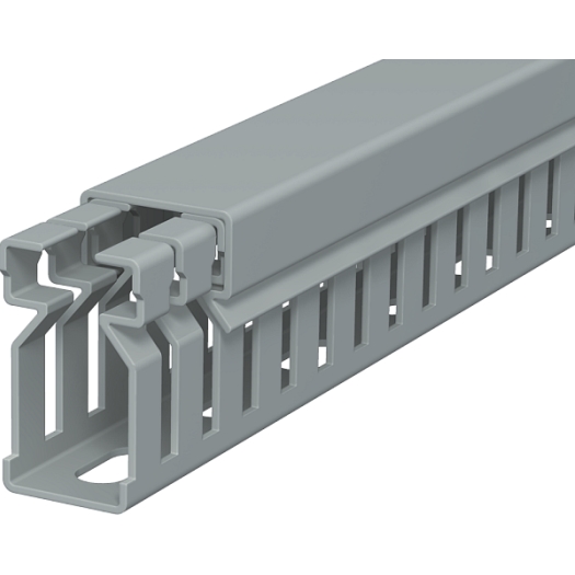 Verdrahtungskanal 30x15x2000, PVC, steingrau, RAL 7030