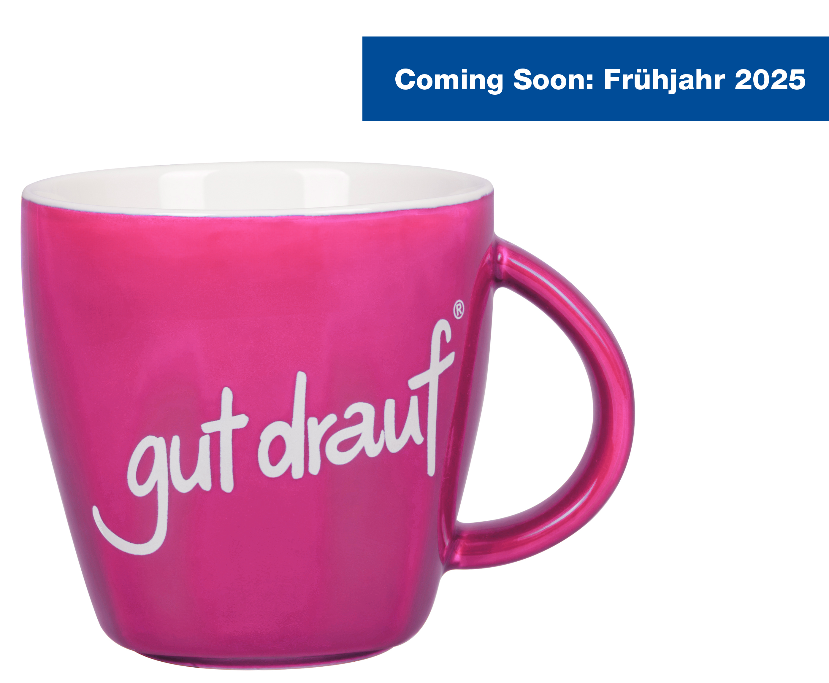 Tasse, Porzellan, pink‚ gut drauf'