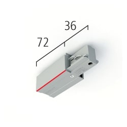 3-Phasen Einspeiser, SL rechts für Aufbau-Schiene, weiss