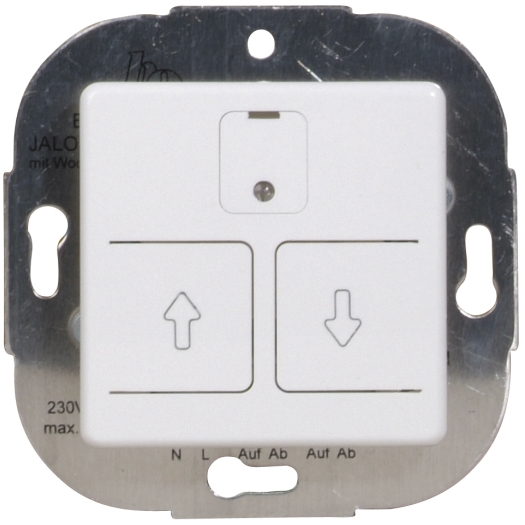 Elektronischer Rollladen-/Jalousieschalter mit Wochenautomatik polarweiß OPUS 55