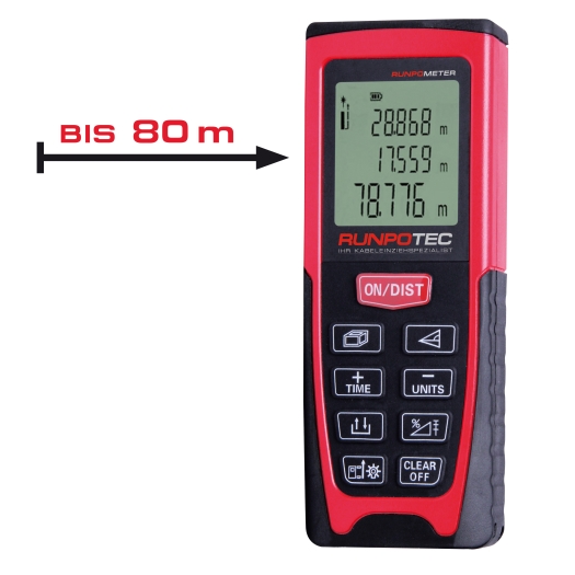 RUNPOMETER RM 80 - Laser Distanzmessgerät