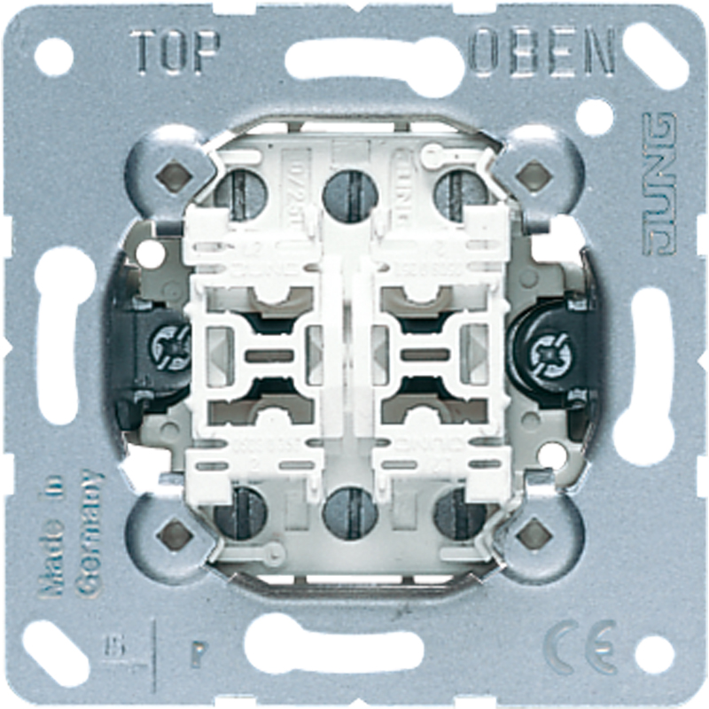 Multi-Switch-Einsatz 10 A 250 V ~ Doppel-Taster 2 x 2 Schließer und Nullstellung