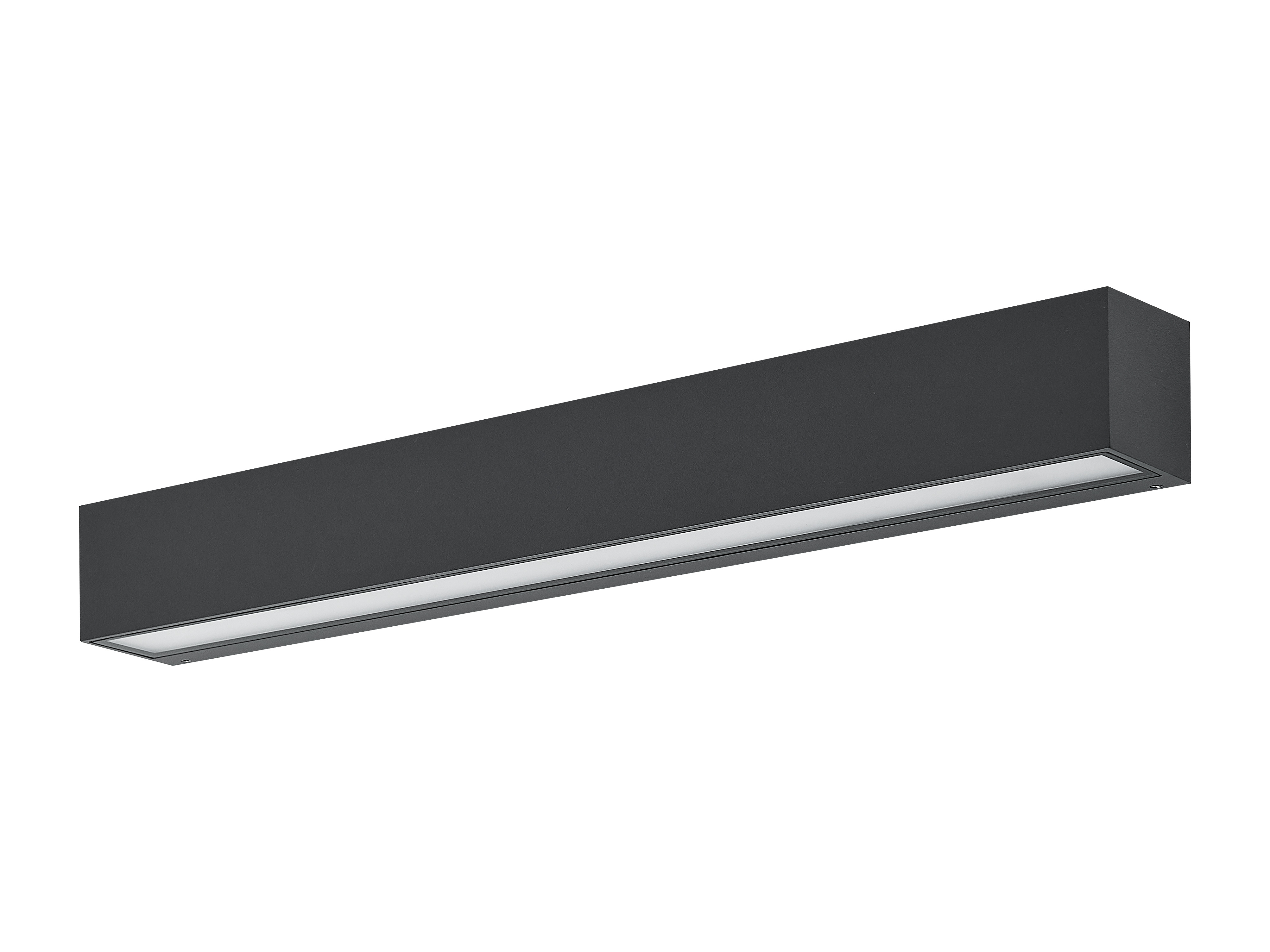 LED-Wandaufbauleuchte aus Aluminium, 20 W, direkter und indirekter Lichtaustritt, anthrazit, IP65