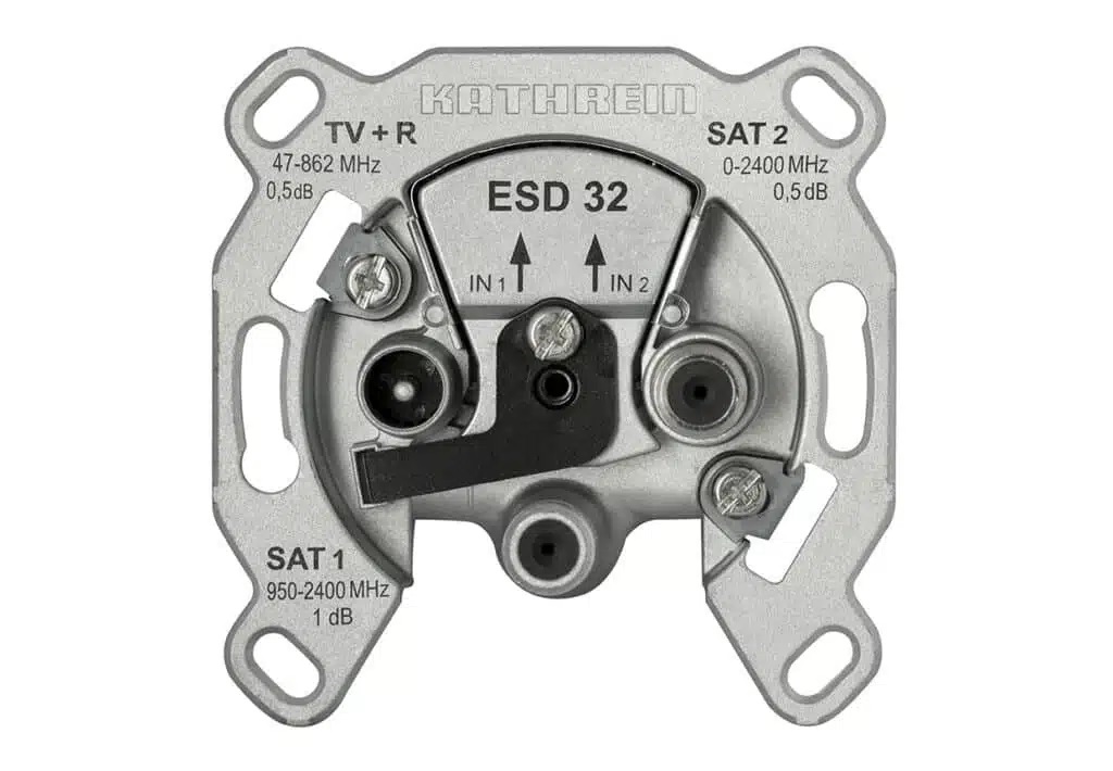 Einzelanschlussdose ESD32 3-Loch Dose Radio/TV/Twin SAT