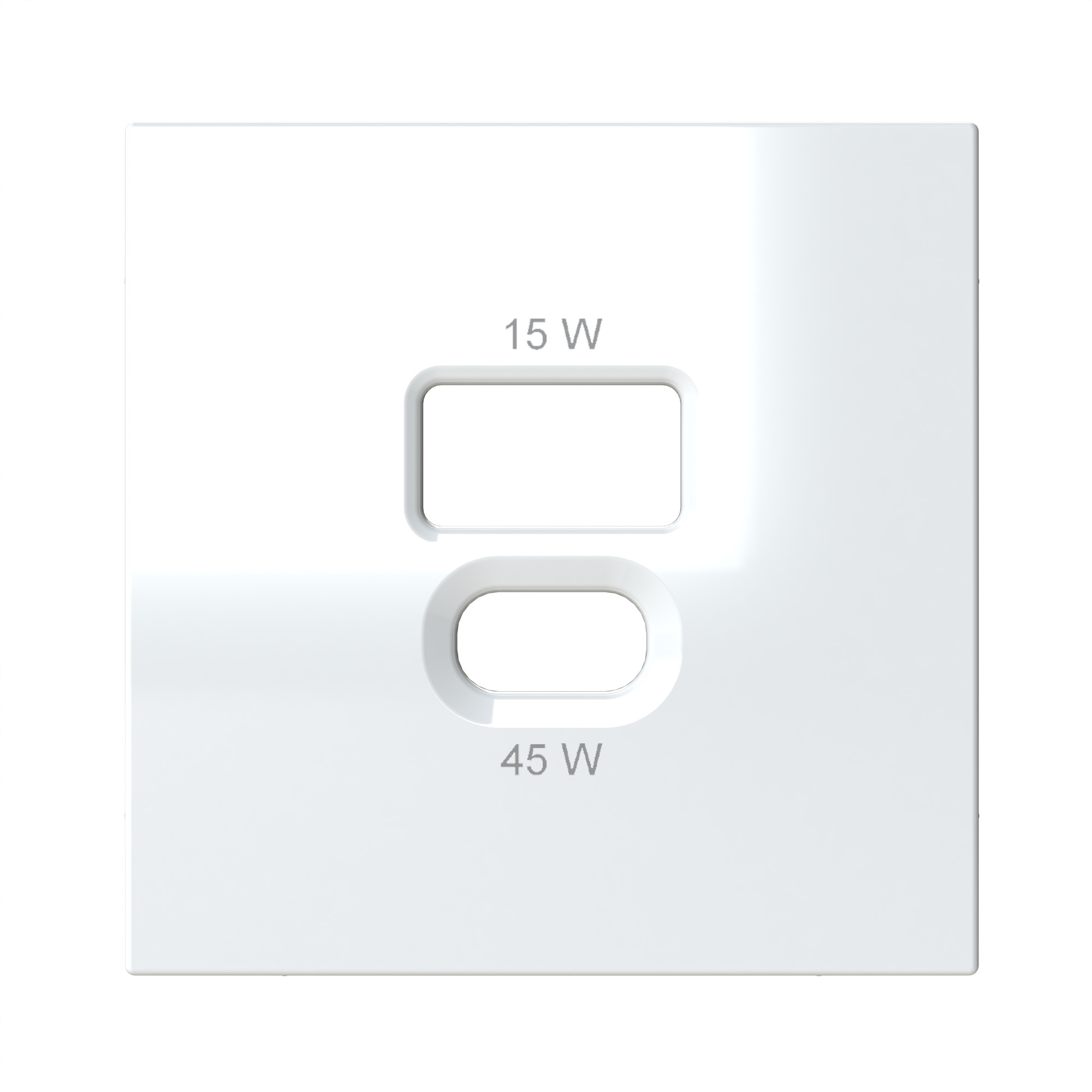Abdeckplatte für USB-A/C Steckdose 45/15 W polarweiß-glänzend OPUS 55