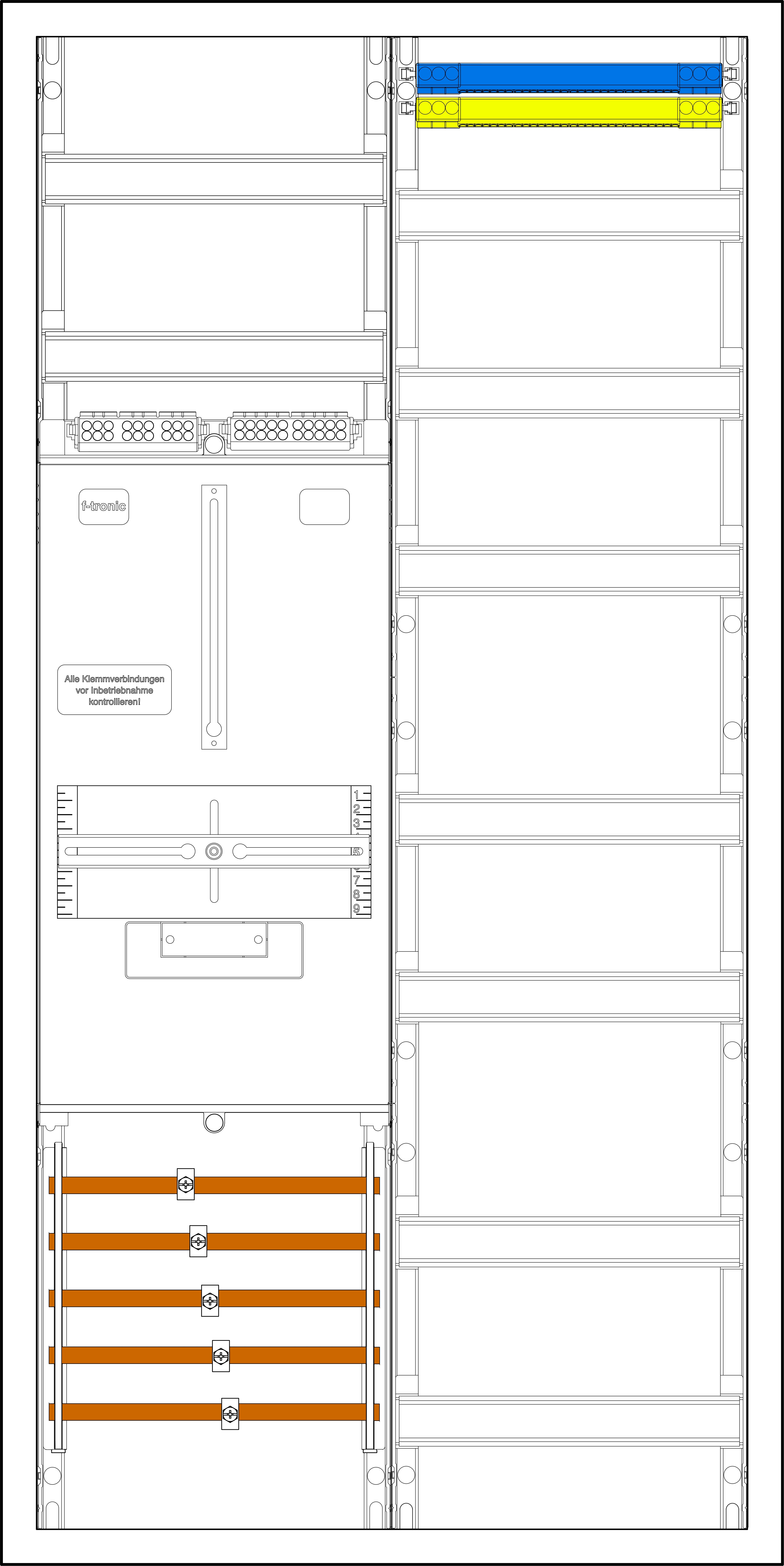 Komplettschrank 3HZ721V, 1 Zählerplatz, 1 Verteilerfeld