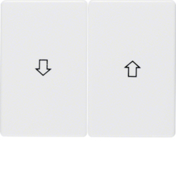 Wippe für Schalter und Taster 2-fach mit Symbol "Pfeil" Arsys polarweiß-glänzend