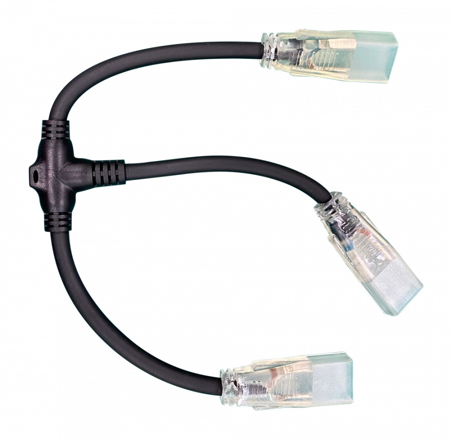 T-Verbinder, Anschlussmöglichkeit für 2x LED-Lichtschlauch