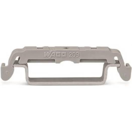 Montageadapter an Klemmen, anrastbar mit Rastfuß, zum Anschrauben an Relaisbausteine, Breite: 6,4 mm, grau