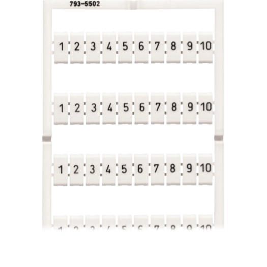 Beschriftungssystem für WAGO-Reihenklemmen 5 - 12 mm bedruckt 10 x 0 - 10