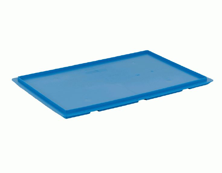 Deckel für Klappboxen blau 600x400mm, PP, geschlossen