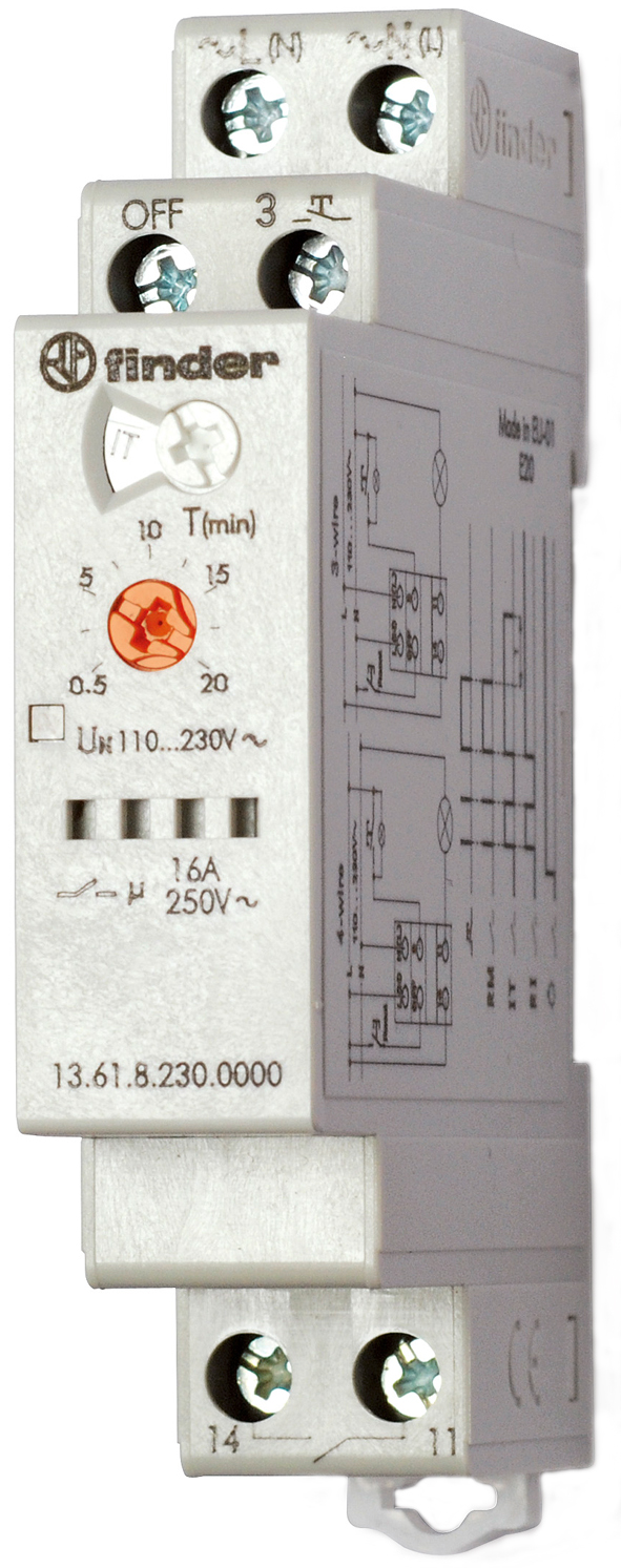 Stromstoßschalter, elektronisch, 4 Funktionen, mit Zentral-AUS-Funktion, 1 Schließer 16 A, für 230 V