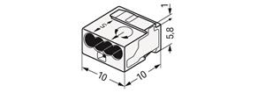 MICRO-Verbindungsdosenklemme 4-Leiter-Klemme transparent