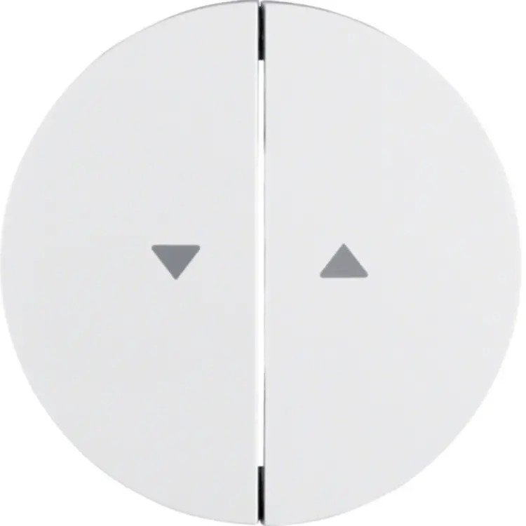 Wippe für Schalter und Taster 2-fach mit Symbol "Pfeil" R.1/R.3 polarweiß-glänzend
