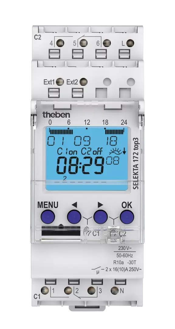 Digitale Zeitschaltuhr 2-Kanal, SELEKTA 172 top3