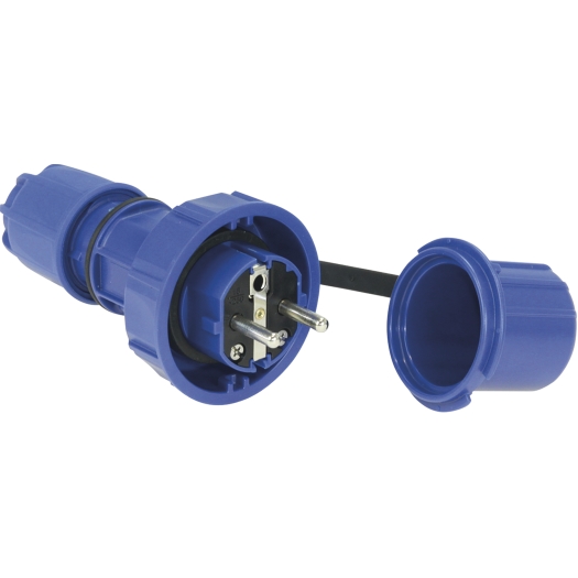 Druckwasserdichter Stecker blau SiRoX