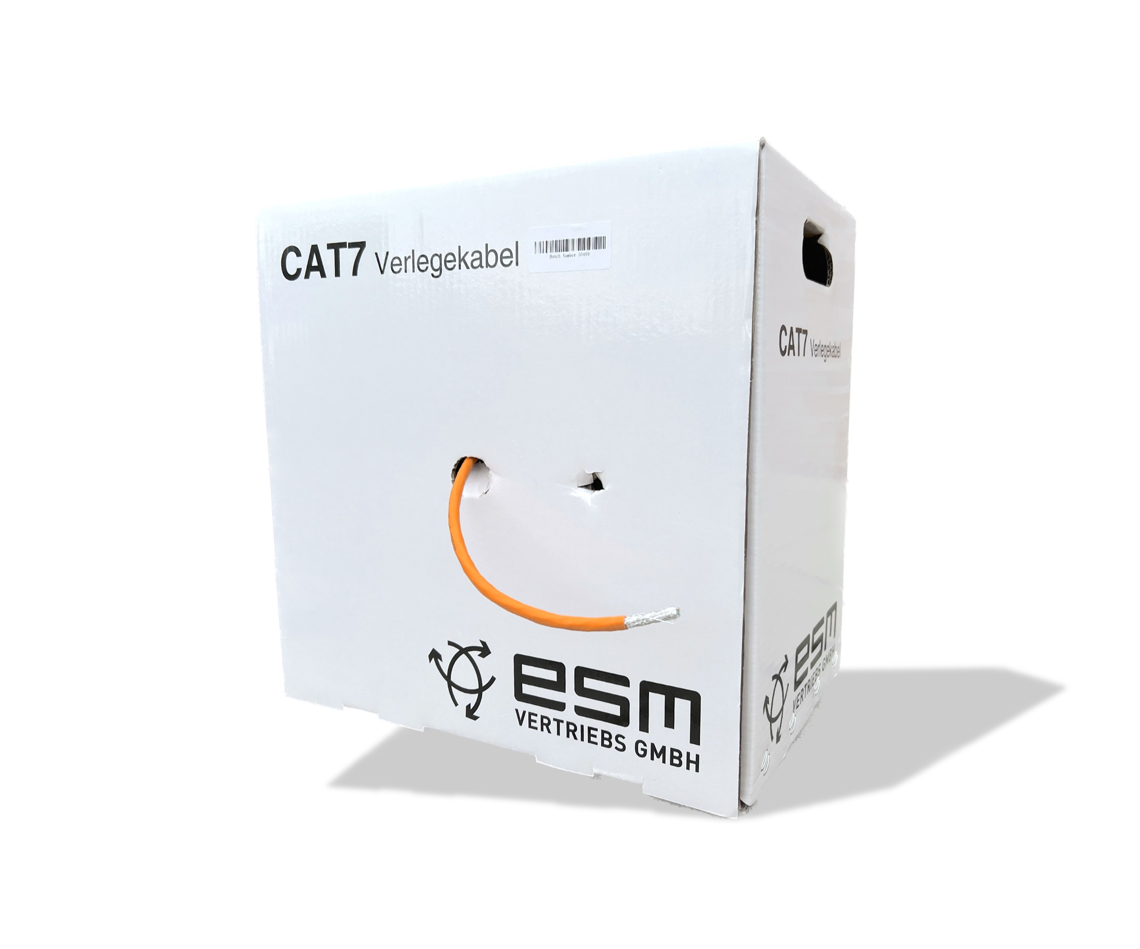 Datenleitung Cat 7 1.200 MHz 250 m Karton orange