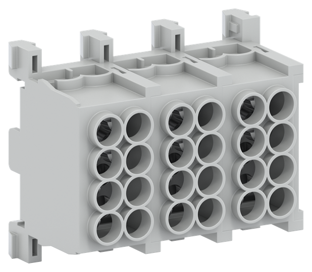 Hauptleitungs-Klemme 3-polig,  2x 25mm² und 2x 16 mm² pro Pol ZK333 