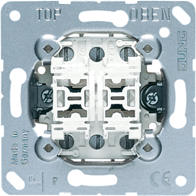 Multi-Switch, 10 A, 250 V ~, Doppel-Taster, 2 x 2 Schließer und Nullstellung