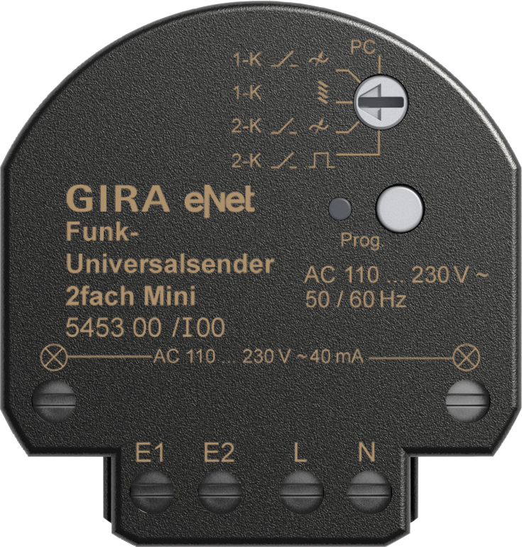 eNet Funk Universalsender 2-fach Mini